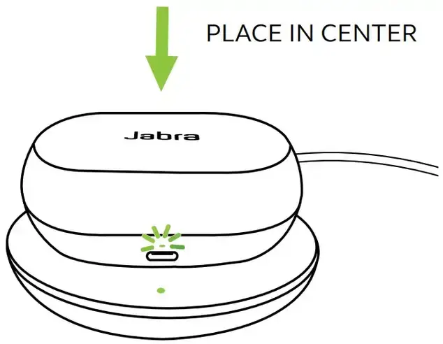Sạc hộp sạc bằng đế sạc không dây Jabra