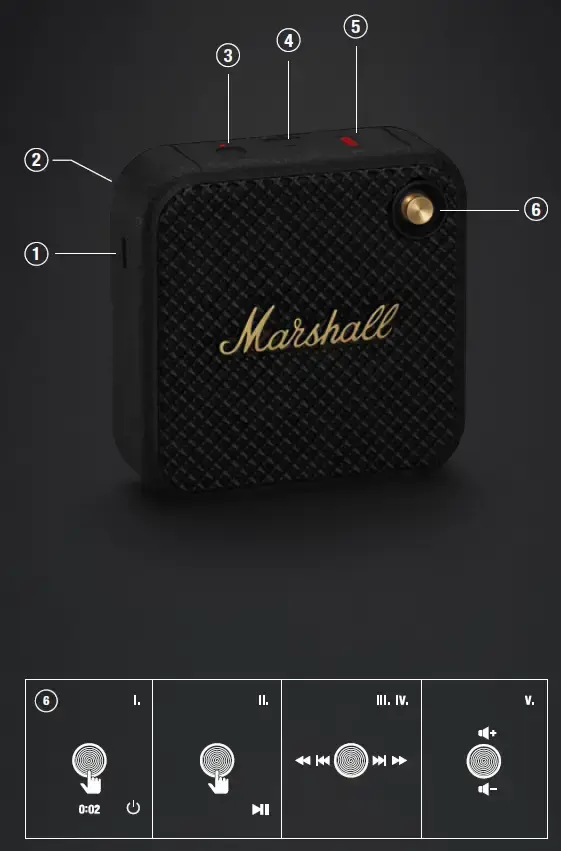 Marshall-WILLEN-Di động-Bluetooth-Loa-1