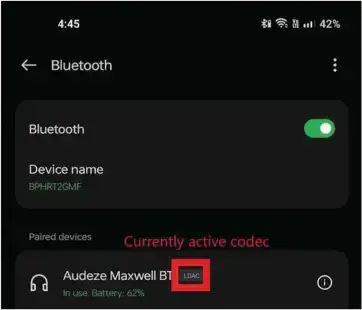 AUDEZE Maxwell - Codec LC3 và LDAC