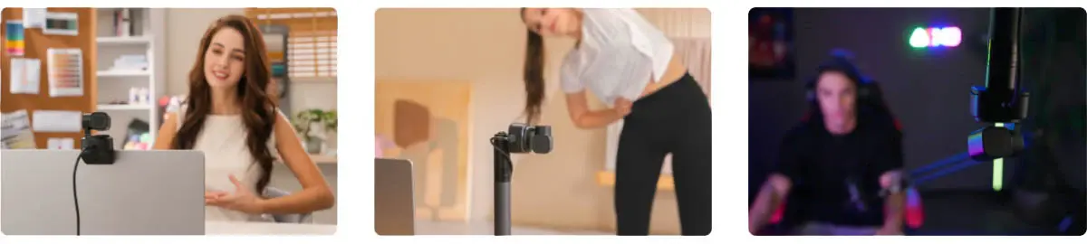Tiny 2 Lite PTZ 4K Webcam's Creative shooting modes