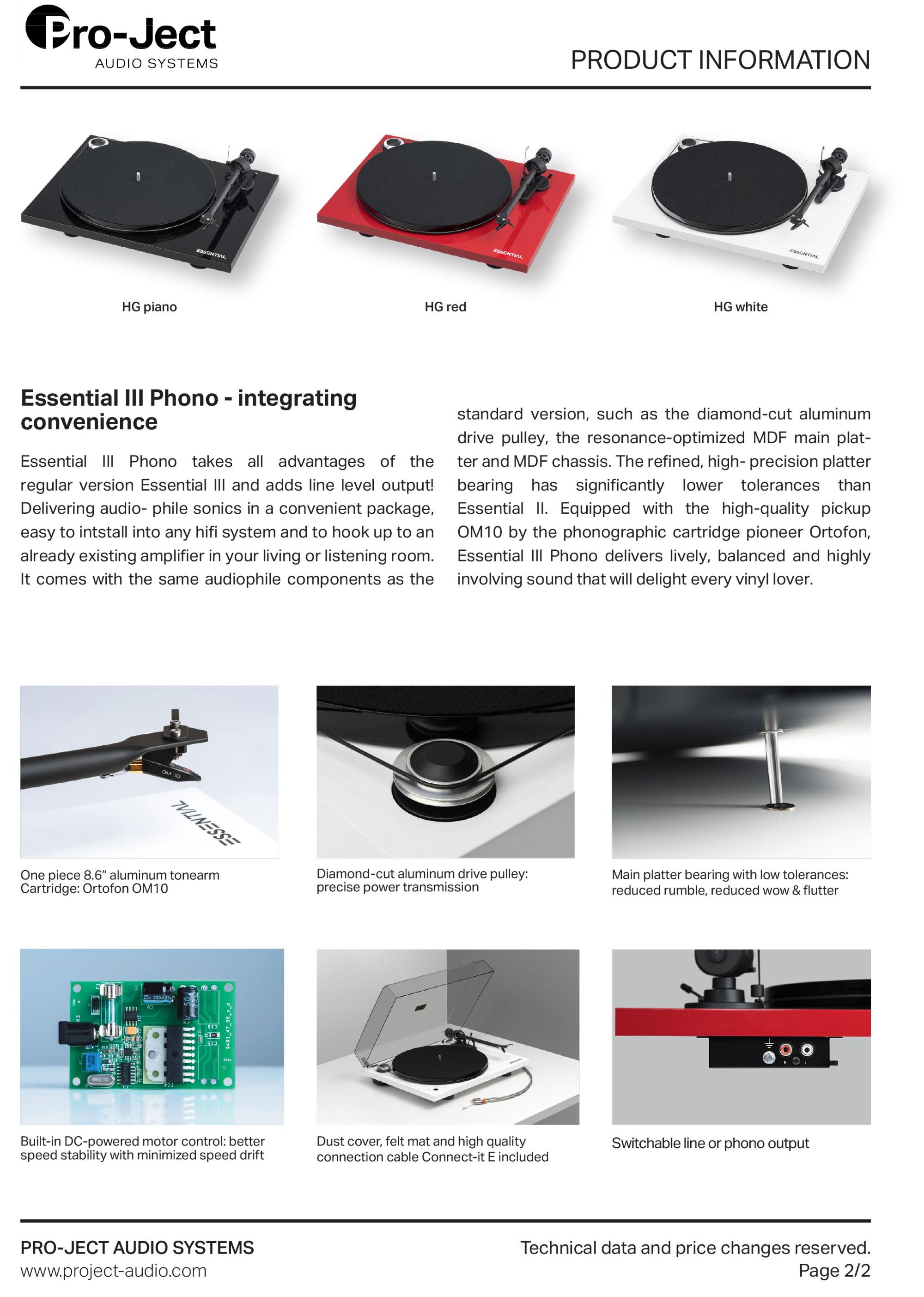 Project Essential 3 Phono