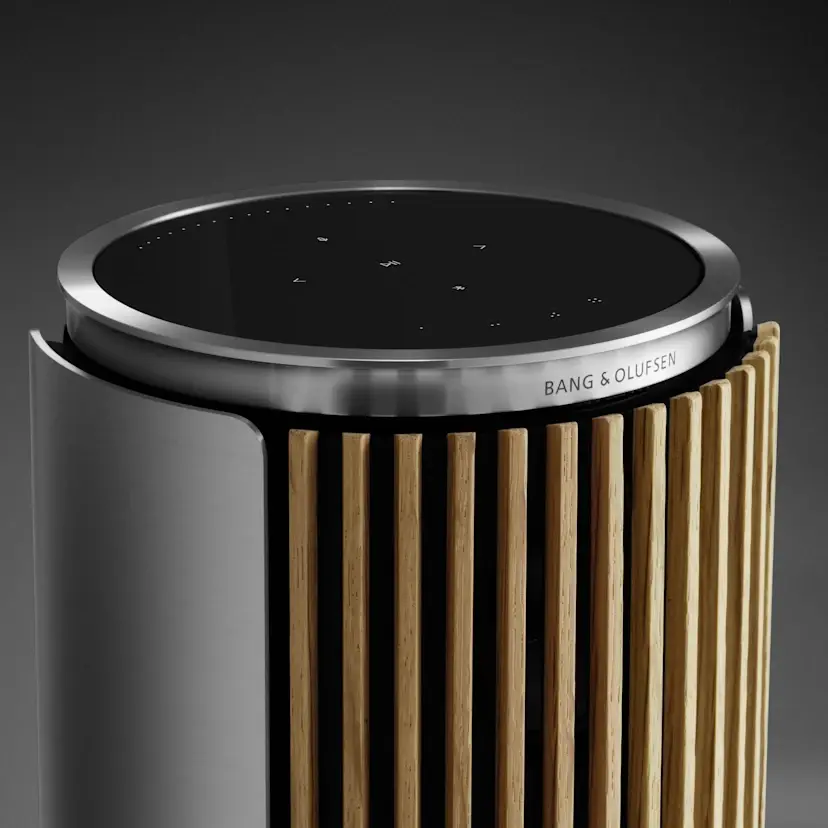 Image of the Beolab 8 speaker control panel, top view