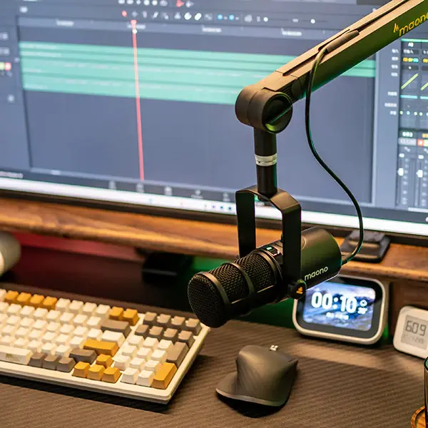 MAONO PD400X USB/XLR Dynamic Microphone with Boom Arm